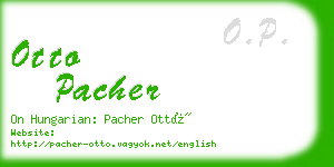 otto pacher business card